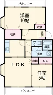 ドルフヤマノウチA【3階】の間取り