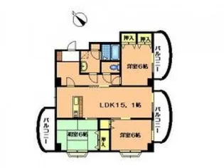 Village毘沙門【5階】の間取り