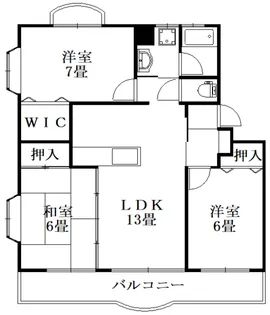 メゾンサンテラスA棟【1階】の間取り