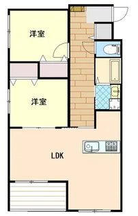 アリビオ22花沢【1階】の間取り