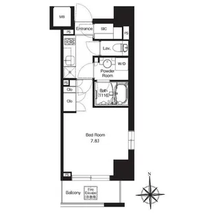 1Kの間取り画像