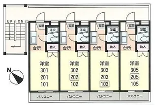 サンビレッヂ町田【2階】の間取り