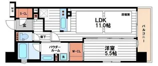 オーパスレジデンス心斎橋サウス【8階】の間取り