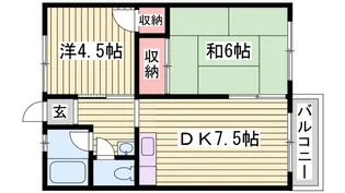 やまやコーポ【2階】の間取り