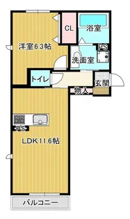 パークヴィラ下南部I【1階】の間取り