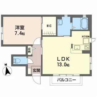 アブニール・ジュ・チサ【1階】の間取り