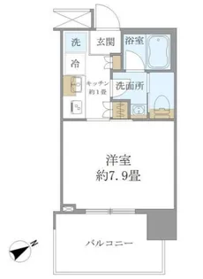 1Kの間取り画像