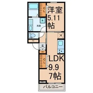エスポワール名駅【3階】の間取り