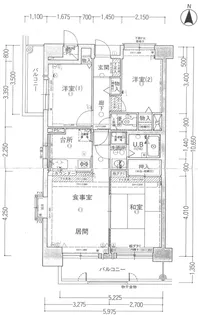 ライオンズマンション倉敷幸町【10階】の間取り