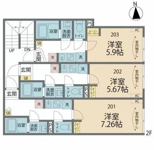 everCrest赤羽志茂【2階】の間取り