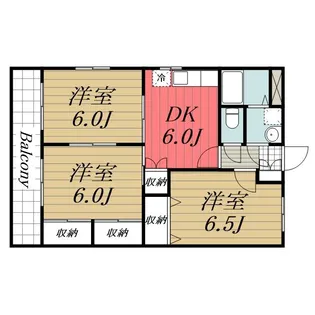 千葉県印旛郡酒々井町酒々井【マンション】の間取り