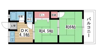 大阪府豊中市岡上の町4【マンション】の間取り