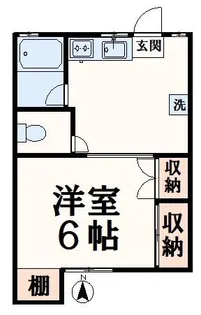 コーポ光栄【1階】の間取り
