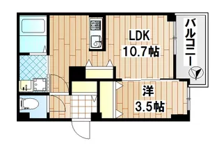 神奈川県川崎市中原区木月2【マンション】の間取り