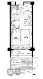 ザ・パークハウス三軒茶屋【1階】の間取り
