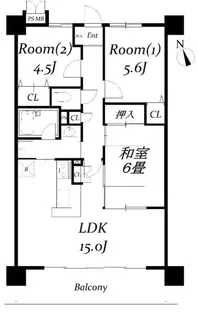 エテルノ豊春【1階】の間取り