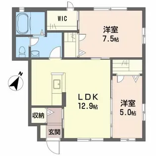 グレースヒルズ B棟【1階】の間取り