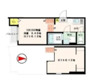 gloire長町【1階】の間取り