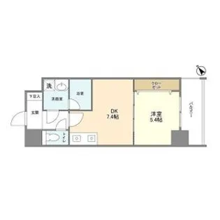 シティーコート大小路駅前【8階】の間取り