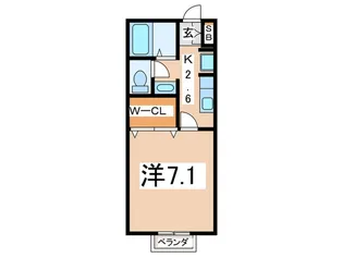 アム-ルセブン【1階】の間取り