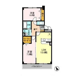 パルーテ【2階】の間取り