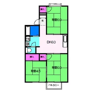 ハイツ宮山【2階】の間取り