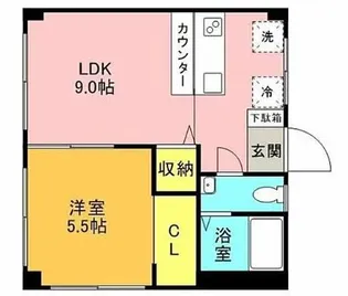 東京都目黒区駒場1【マンション】の間取り