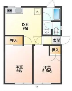 シティハイムドミール【1階】の間取り