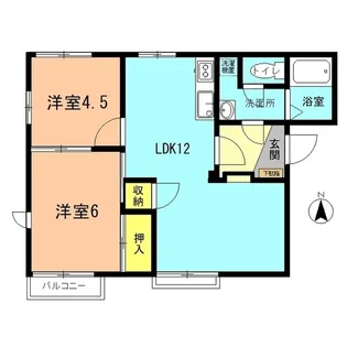 コーポ伊勢山A【2階】の間取り