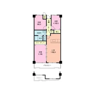 グランドパレス学園前【2階】の間取り