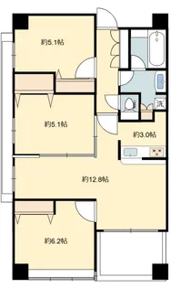 サンクチュアリ菊川リバーサイドステージ【5階】の間取り