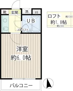 尻手ハイデンス【1階】の間取り