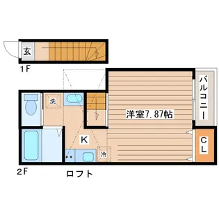 アスコット文化町【2階】の間取り