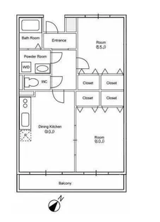 グランドプラム岡本【1階】の間取り