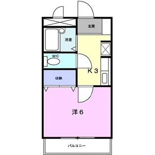 ラカーサ壱番館【1階】の間取り