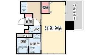 エスリード福島駅前第2【8階】の間取り