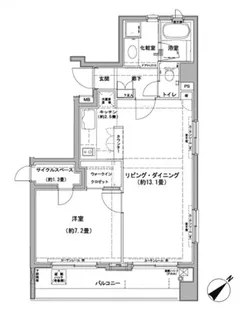 クレジデンス日本橋浜町【3階】の間取り