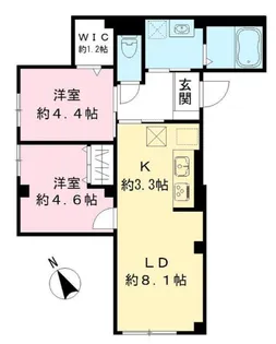 RAMO等々力【1階】の間取り