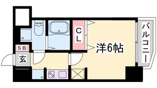エステムコート神戸ハーバーランド前VIピクシス【5階】の間取り