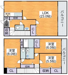 大阪府大阪市平野区加美鞍作1【マンション】の間取り