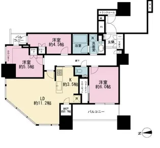 パークシティ大崎 ザ タワー【9階】の間取り