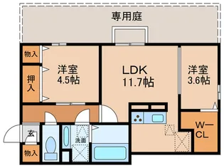 福岡県北九州市小倉南区守恒4【アパート】の間取り