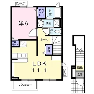 フォルトゥーナ II【2階】の間取り