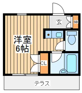 ラクレールリビエール【1階】の間取り