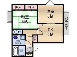 メゾン南春日丘【1階】の間取り