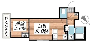 カーサリッツ八千代台【1階】の間取り