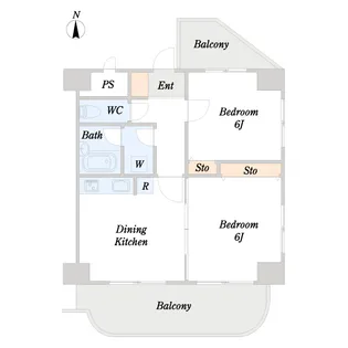 ライオンズマンション門前仲町第6【6階】の間取り