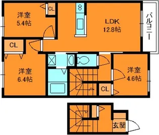 シャーメゾンリゾラ【2階】の間取り