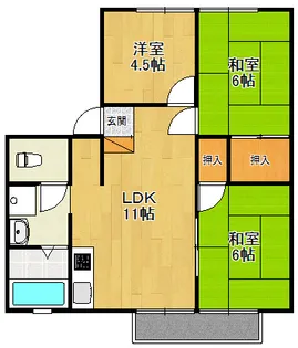 グランドタウン1【2階】の間取り
