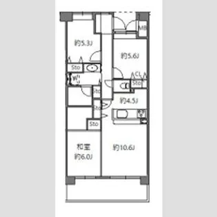アソシエール溝の口【10階】の間取り